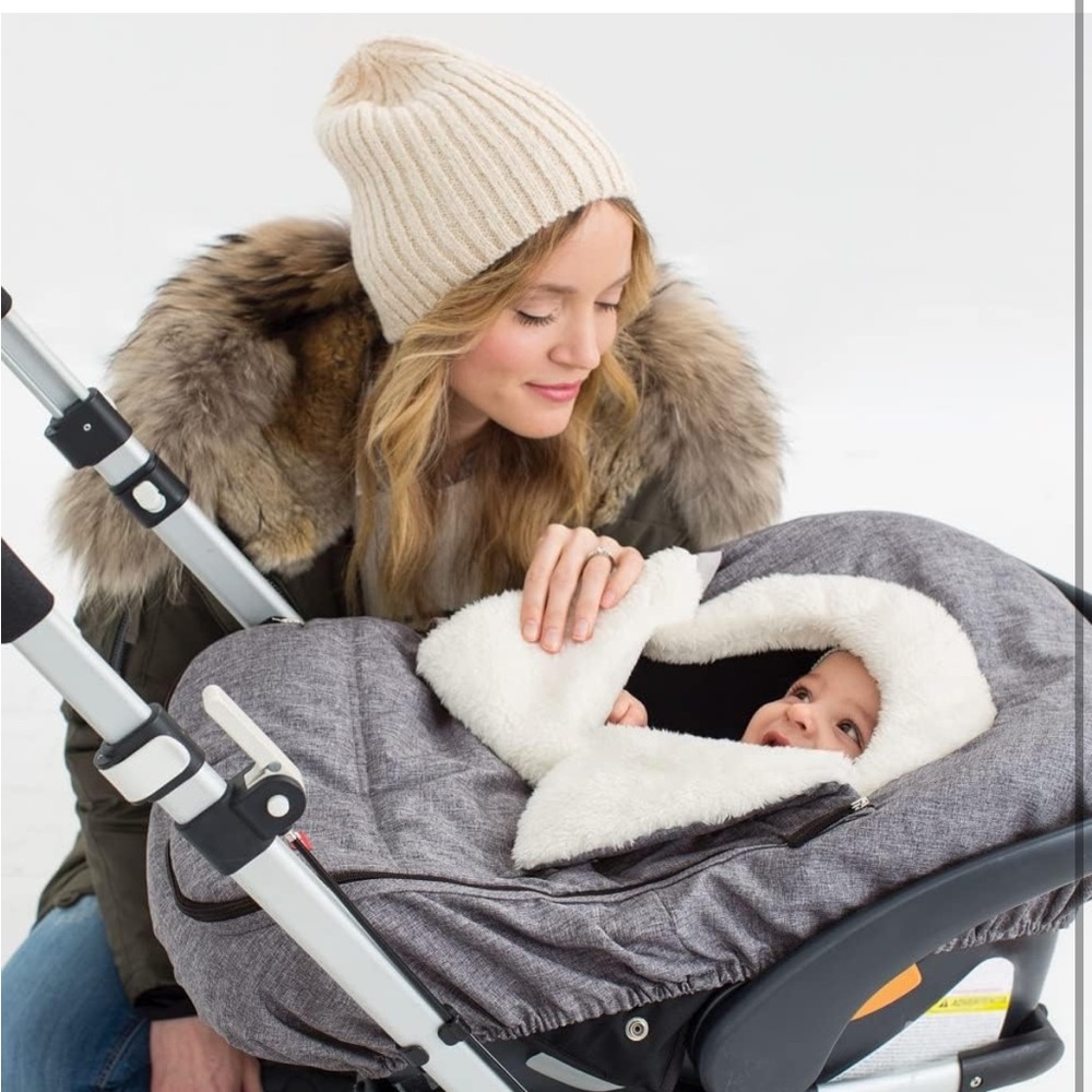 Skip Hop Winter Car Seat Cover, Stroll & Go, Heather Grey 16x3x27 Inch - Picture 4 of 5